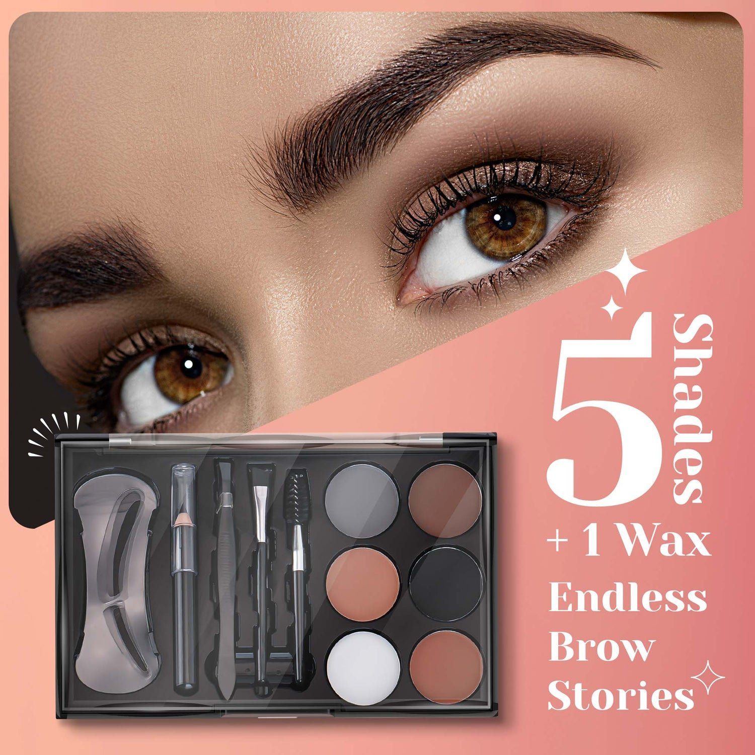 Colors Queen Eyebrow Styling Kit | 6 Shades | 15 g - Image 3