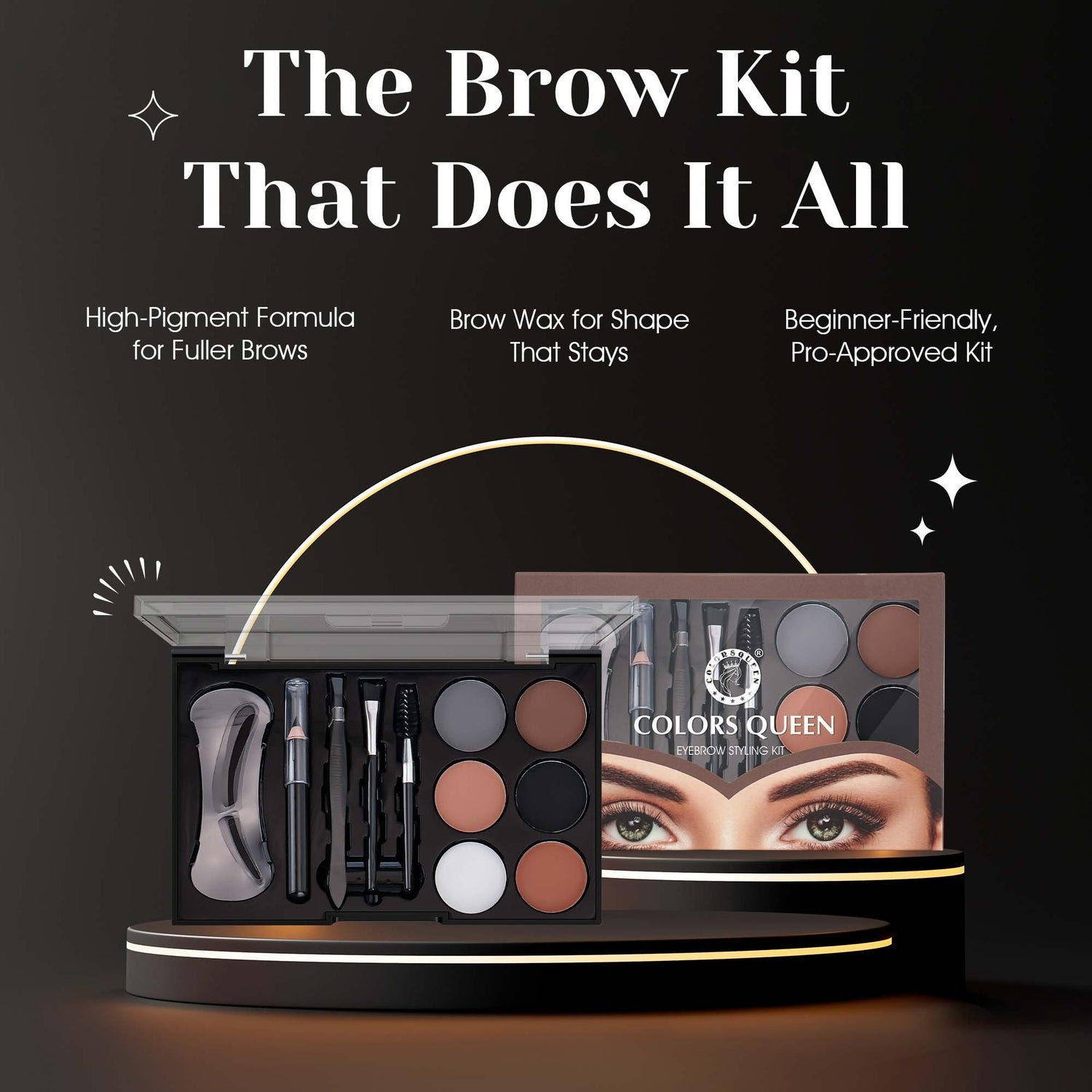 Colors Queen Eyebrow Styling Kit | 6 Shades | 15 g - Image 4