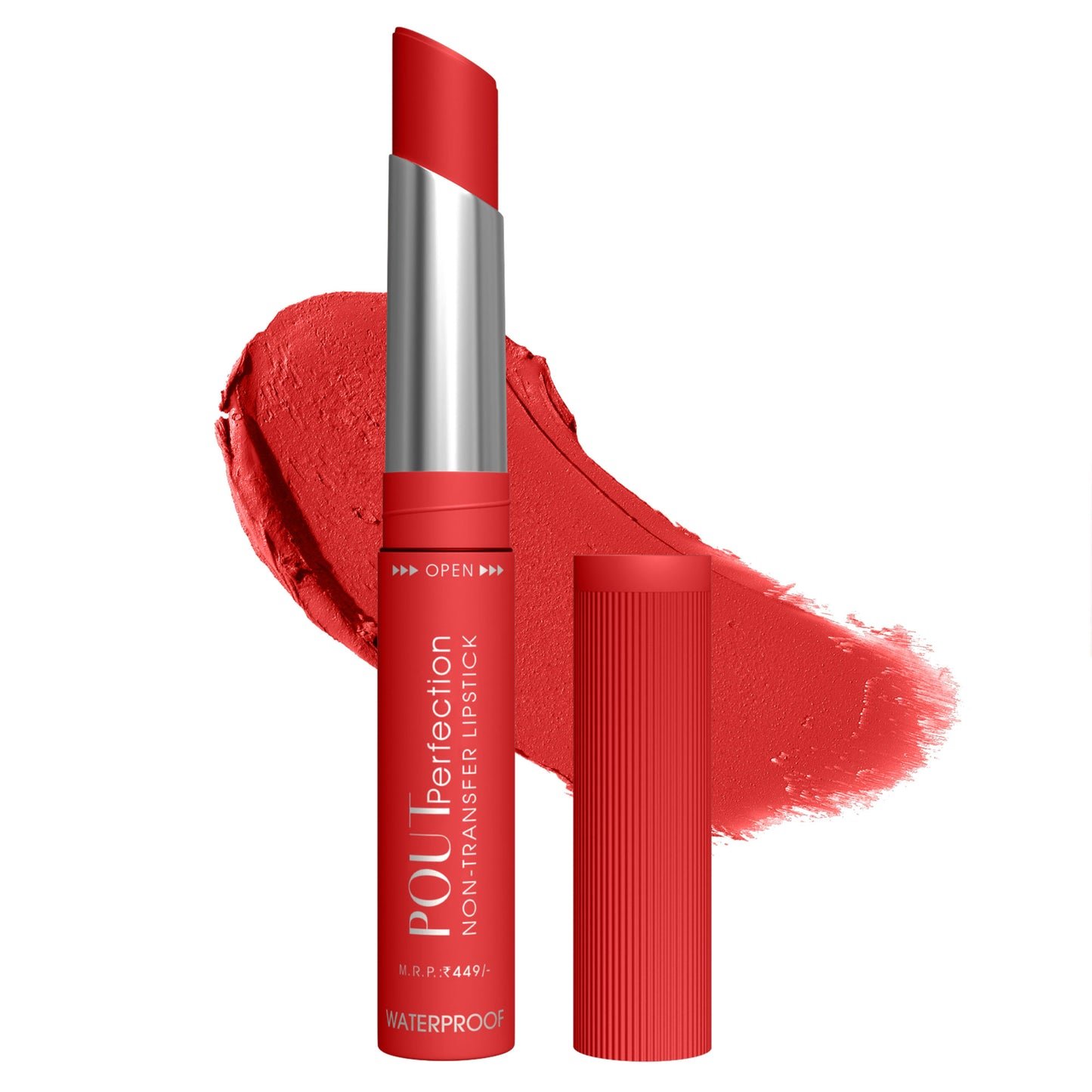 Beauty Berry Pout Perfection Non Transfer Lipstick | Fiery Red