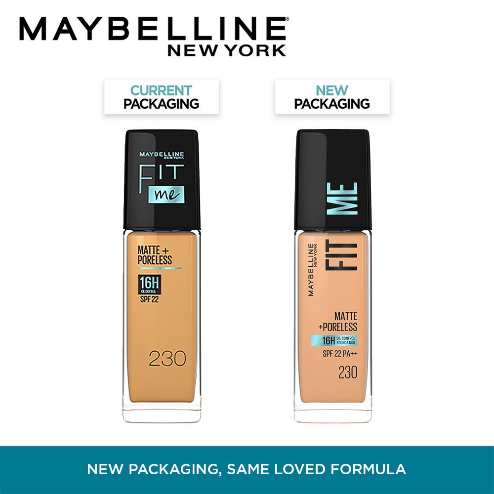 Maybelline New York Fit Me Matte + Poreless Foundation 230 Natural Buff – 6H Oil Control with SPF 22 - Image 2