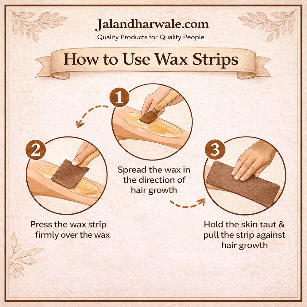 Jalandharwale Professional Non Woven Wax Strips – Gentle & Effective Hair Removal (80 Pieces) - Image 4