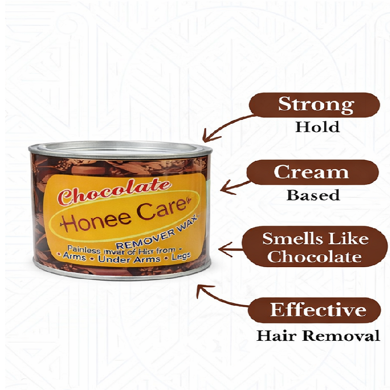 Honee Care Chocolate Hair Remover Wax 500 gm | Strong Hold Cream Wax | Use For Face & Body - Image 3
