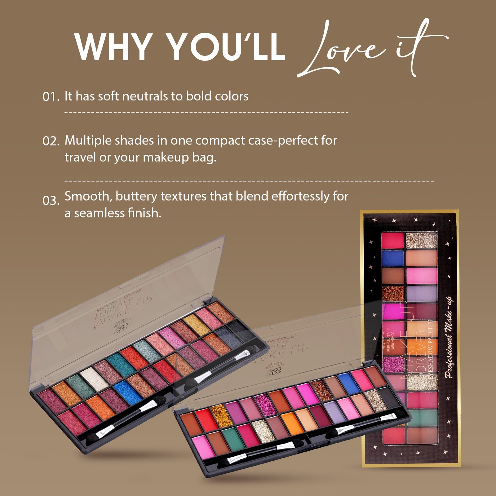 Beauty Berry Professional Eyeshadow Palette | Multi-Shade Palette - Image 2