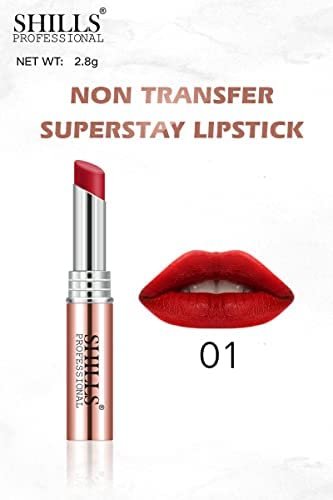 Shills Professional Velvety Touch Non-Transfer Matte Lipstick | Long-Lasting Smooth Matte Finish | Shade 01 - Image 2