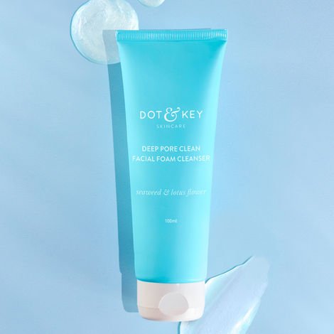 Dot & Key Deep Pore Clean Foaming Face Wash with Lactic Acid for Oily Skin | 100 ml