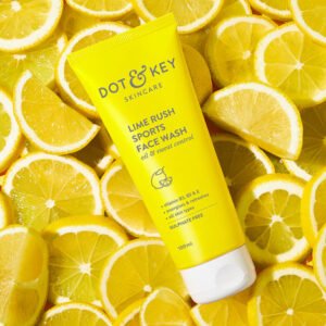 Dot & Key Lime Rush Sports Face Wash for Oil & Sweat Control | All Skin Types | 100 ml