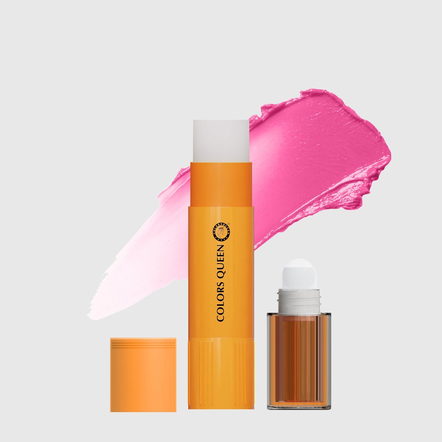 Colors Queen 2 in 1Lip Oil & Balm Duo for Soft, Smooth & Nourished Lips | Orange