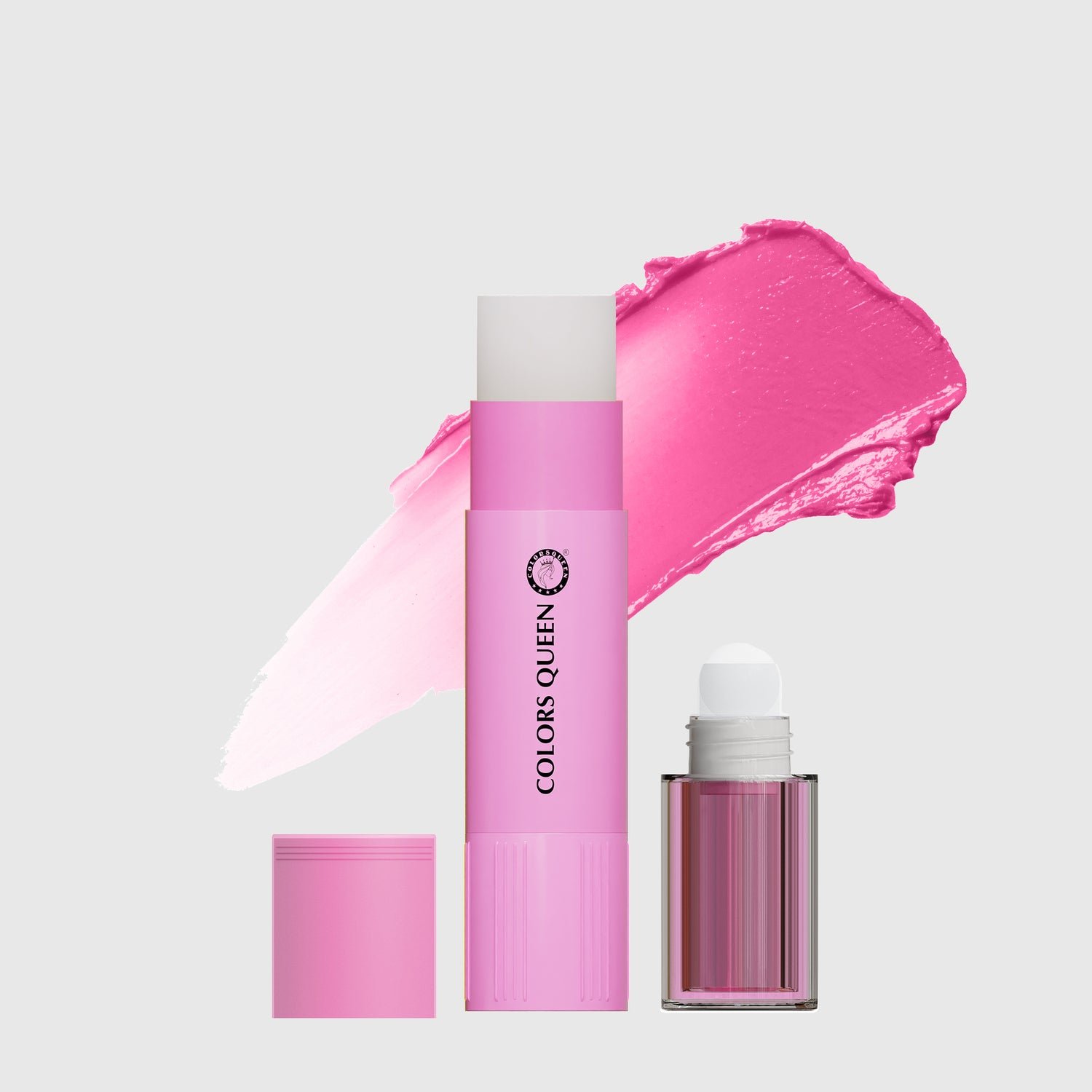 Colors Queen 2 in 1Lip Oil & Balm Duo for Soft, Smooth & Nourished Lips | Pink Rose