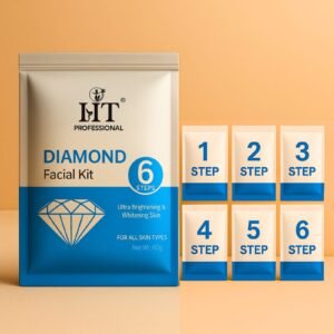 HRT Professional Diamond Facial Kit ? 60g | Instant Glow, Skin Brightening & Spot Removal | All Skin Types | Unisex Facial Kit