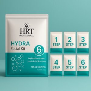 HRT Professional Hydra Facial Kit ? 60g | Instant Glow, Skin Brightening & Spot Removal | All Skin Types | Unisex Facial Kit