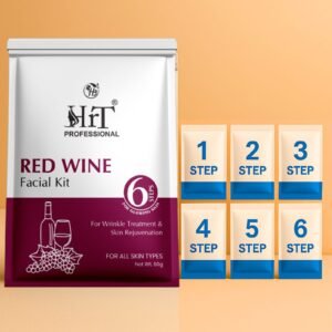 HRT Professional Red Wine Facial Kit ? 60g | Instant Glow, Skin Brightening & Spot Removal | All Skin Types | Unisex Facial Kit
